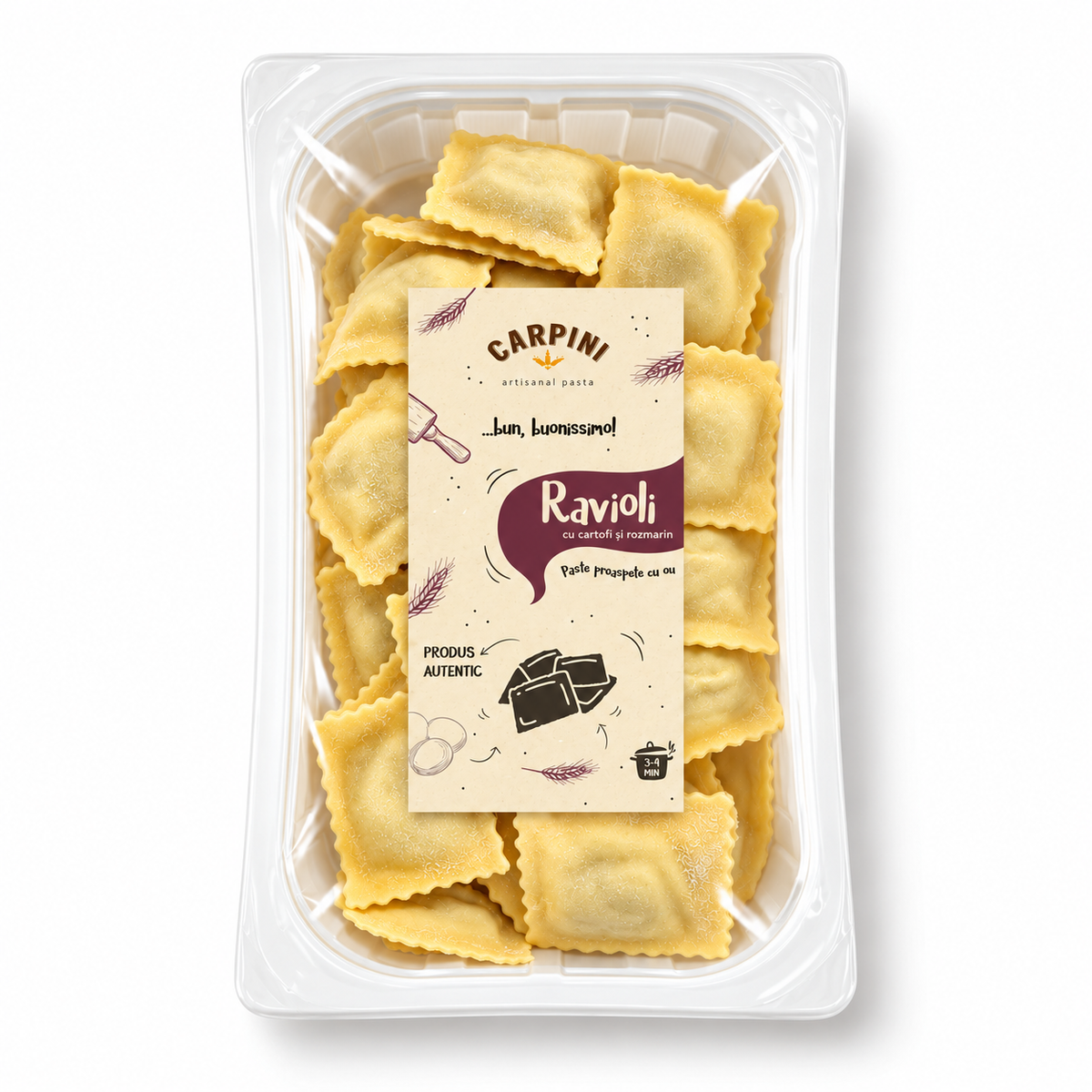 Ravioli cu cartof și rozmarin